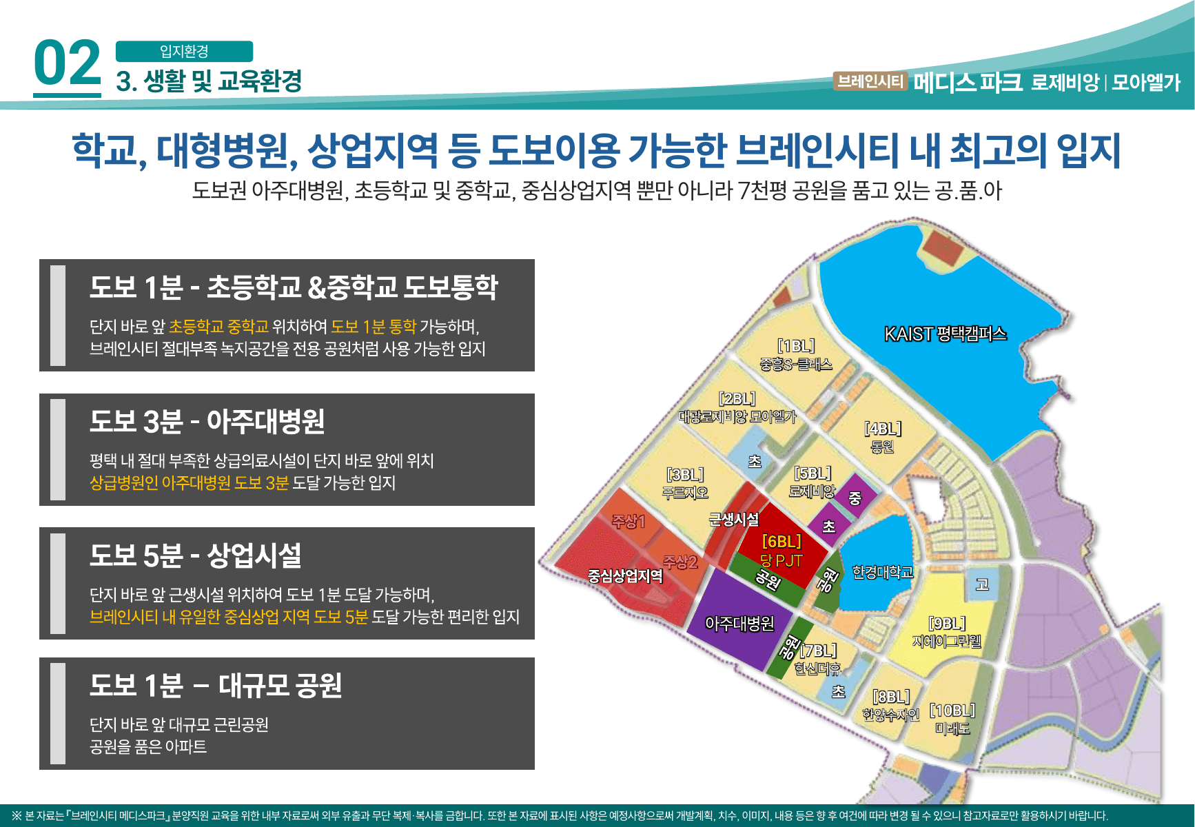 브레인시티 메디스파크 단지와 입지 핵심 4