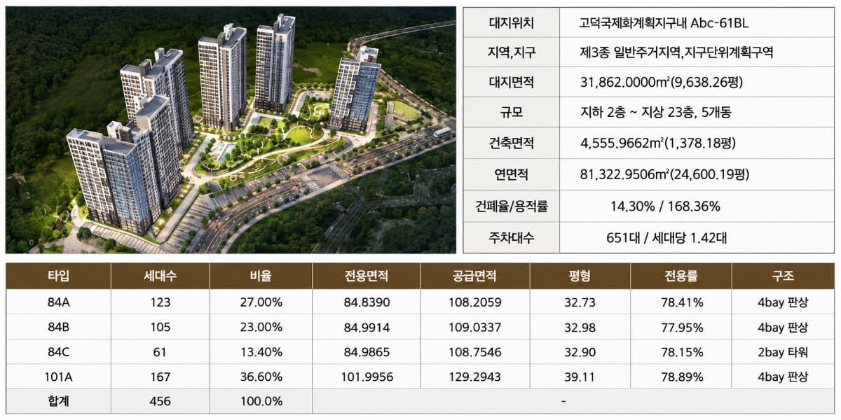 고덕국제신도시 제일풍경채 61블럭 단지 안내 4